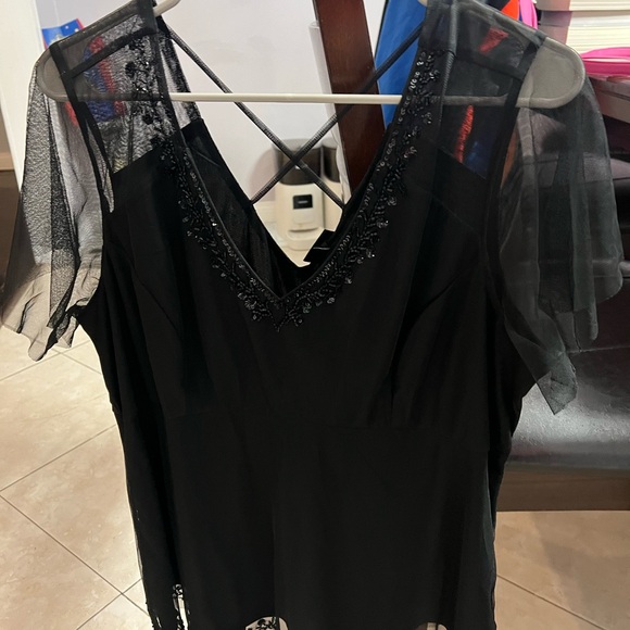 torrid Tops - Torrid Black Asymmetrical Embellished Blouse